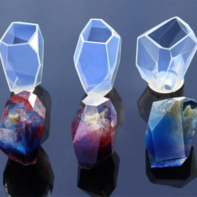 

13 Pcs Transparent White Silicone Molds Diy Resin Jewelry Making, Pendant & Irregular Facet