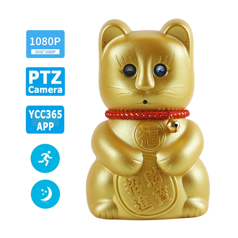 YCC365 1080P HD Luck Cat камера Детский Монитор автоматическое отслеживание IP WiFi домашняя