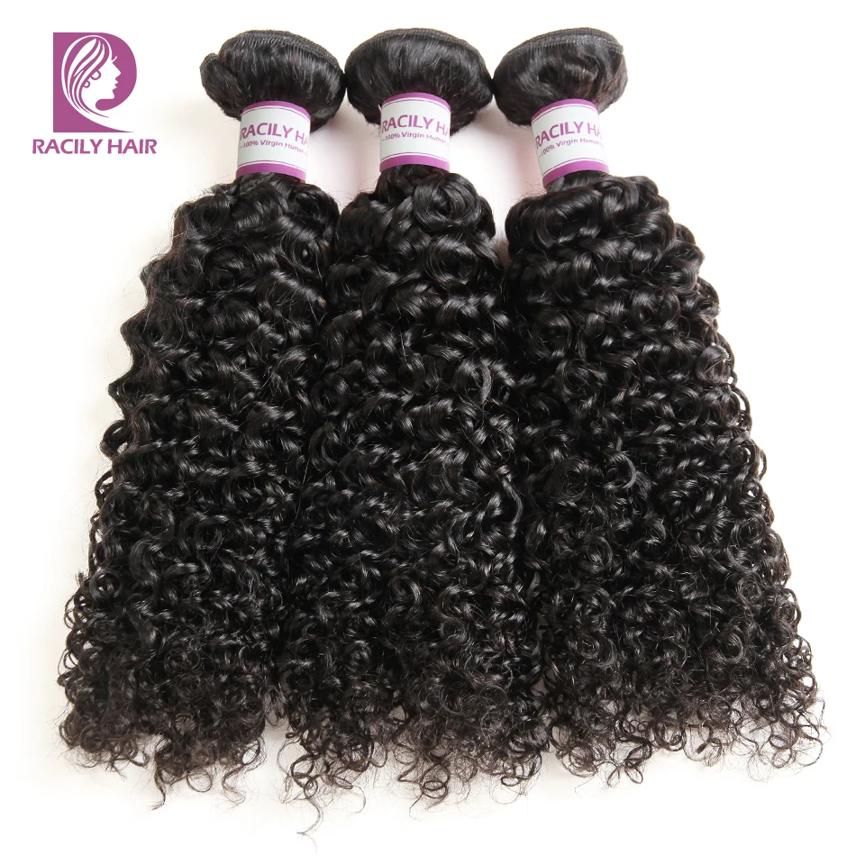 Волосы Racily перуанские кудрявые пучки натуральные черные волосы для наращивания