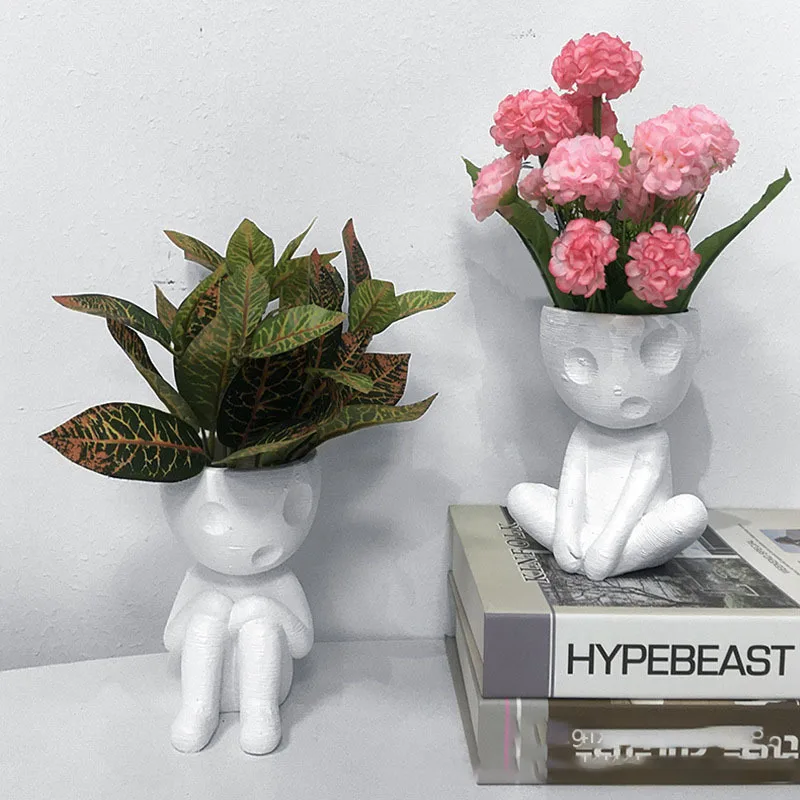 

Скандинавская ваза с абстрактными иероглифами, настольная Цветочная композиция, контейнер для гостиной, статуэтка, предметы интерьера, укр...