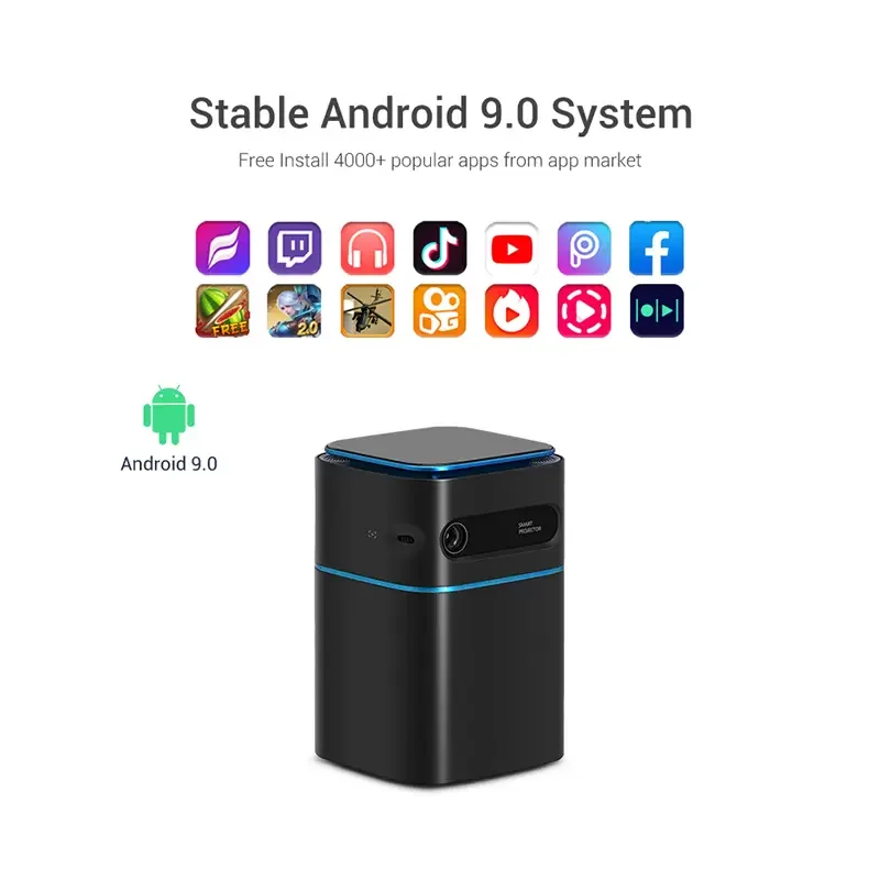 Умный мини-проектор DLP портативный проектор с поддержкой bluetooth Full HD Wi-Fi игровой