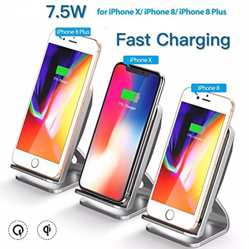 Top Fast Wireless Charger 10W With Cooling Fan Ultra Slim Stand Pad Mat For X 8 Plus S8 S7 S6 | Электроника
