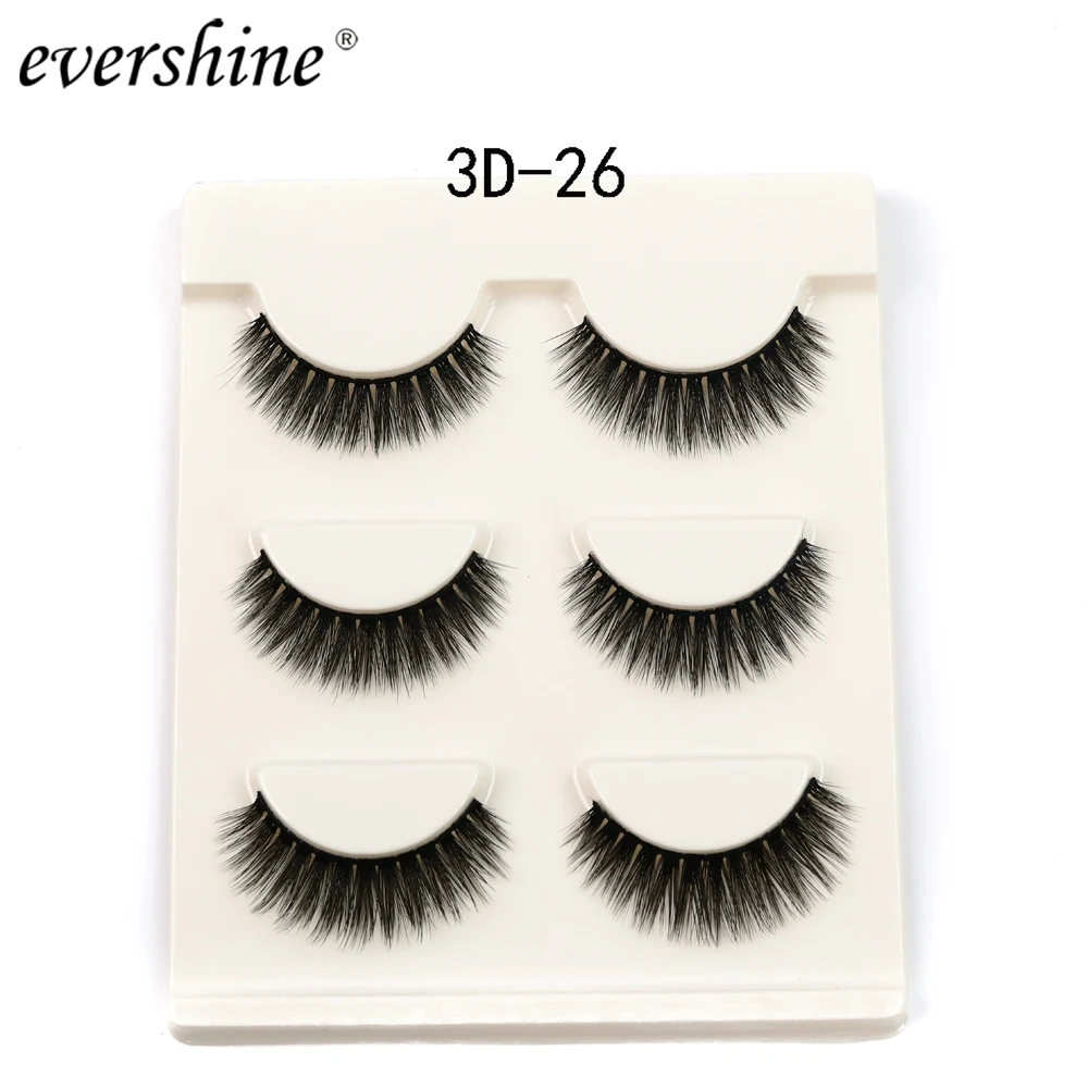 1 стиль 3 пары натуральные накладные ресницы длинный макияж 3d норковые