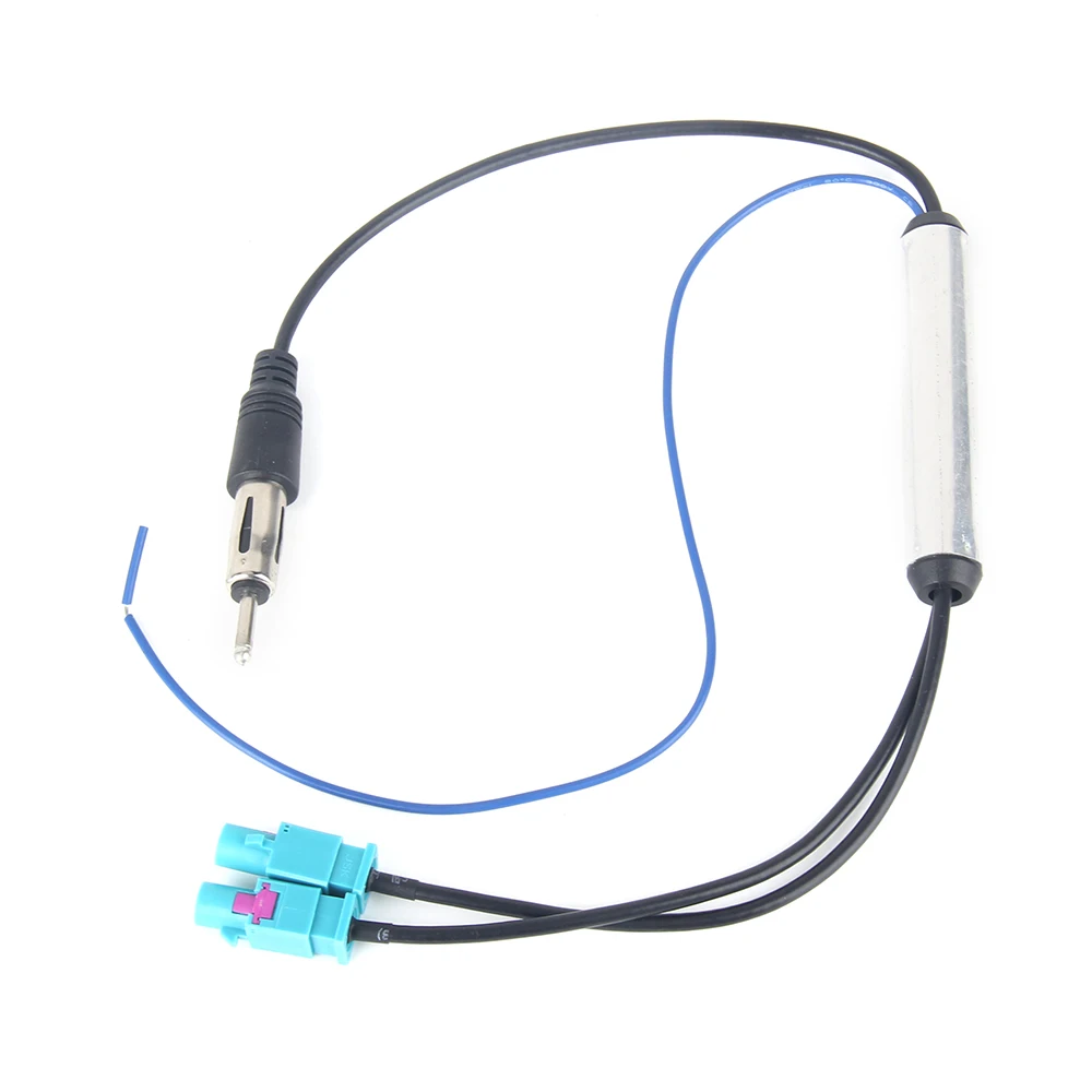 

Автомобильный радиоприемник стерео антенный адаптер мужской двойной Fakra для Audi Volkswagen BMW Benz SKoda усиление сигнала сиденья защита от помех