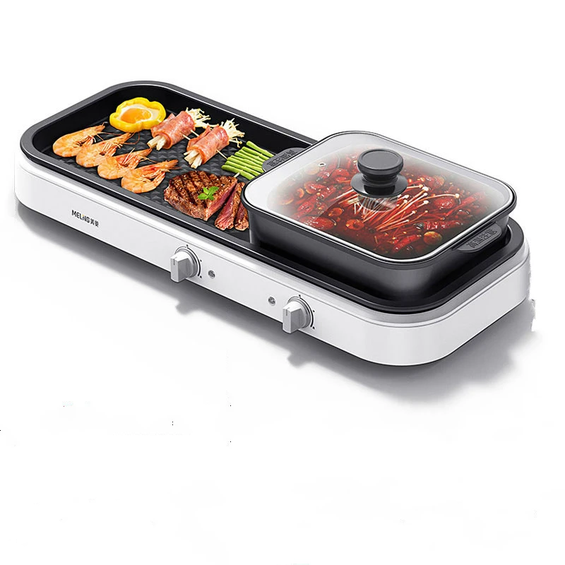 Домашняя барбекю-машина горячий горшок жареная одна кастрюля бездымный