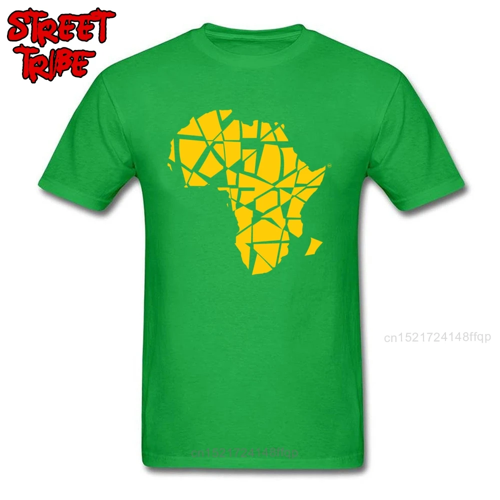 Черная футболка мужская простая с коротким рукавом 100% хлопок ткань Африка Карта