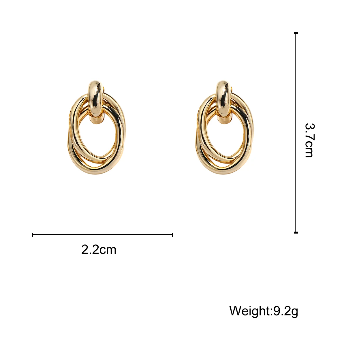

AMORCOME Trendy Gold Color Twist Alloy Drop Earrings For Women Simple Geometric Earrings Fashion Jewelry Wedding Accessories