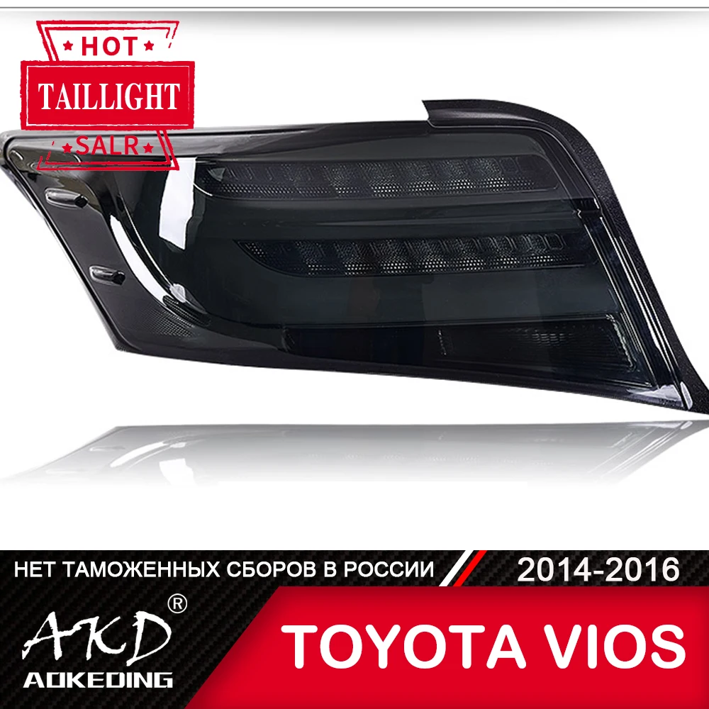 

For Car Toyota Vios 2014-2016 New Vios Tail Lamp LED Fog Lights Day Running Light DRL Tuning Tail Lights Car Accessories