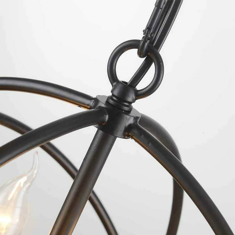 Промышленный винтажный Ретро Лофт стиль кованого железа Глобус клетка круглый