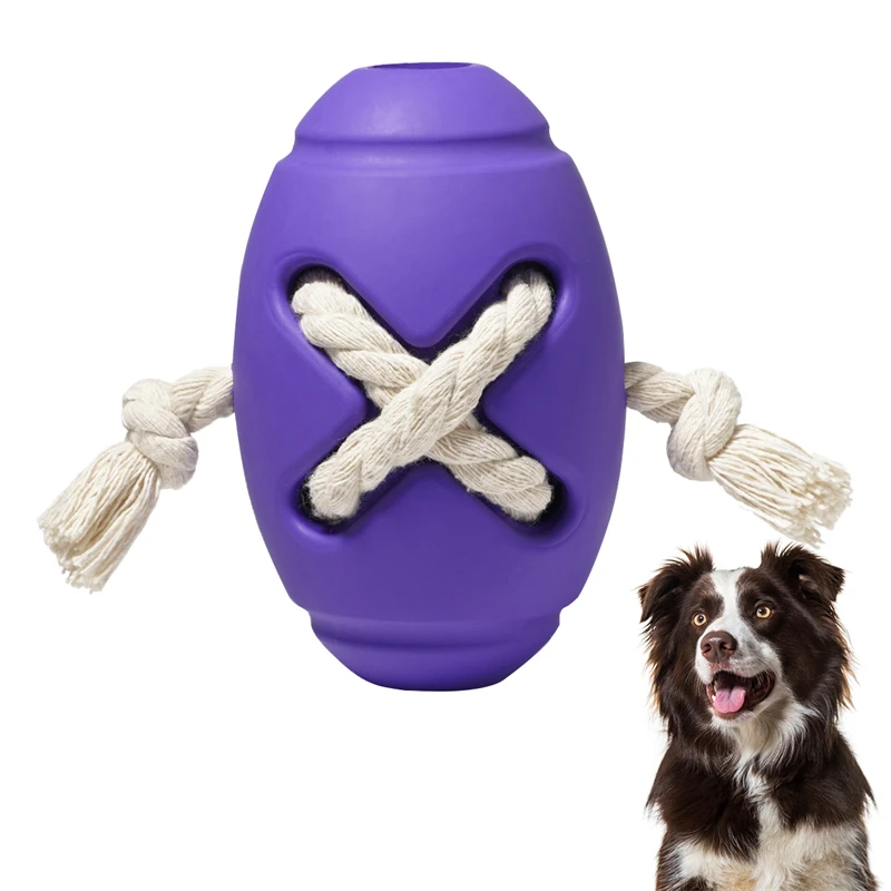 

PetQueue Dog Chew Toy Dropshipping Ball Rope Pet Toy Non-toxic Natural Rubber Teeth Cleaning Durable Interactive Pet Dog Cat Toy