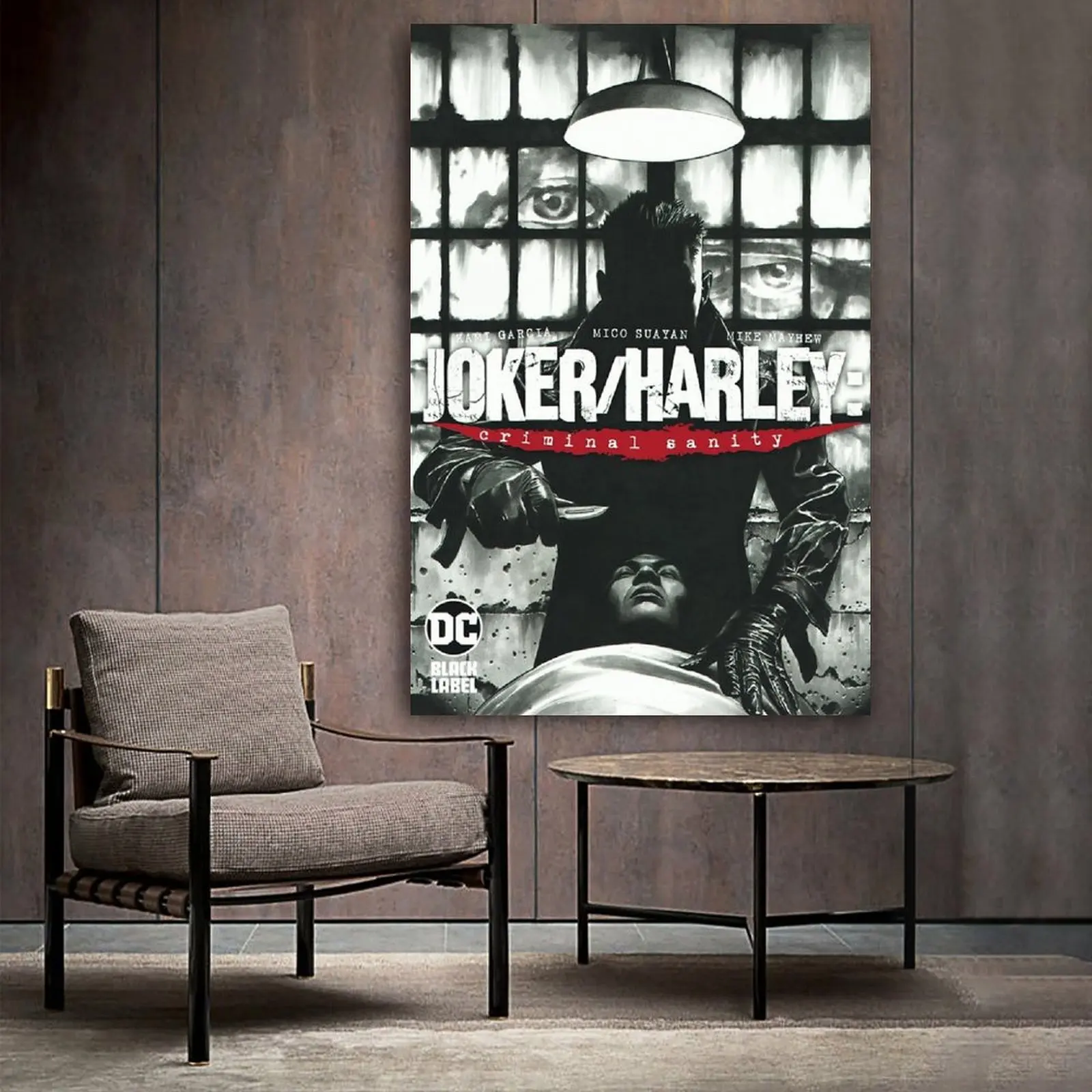

Joker Harley Criminal Sanity Poster Canvas Art Poster and Wall Art Picture Print Modern Family bedroom Decor Posters