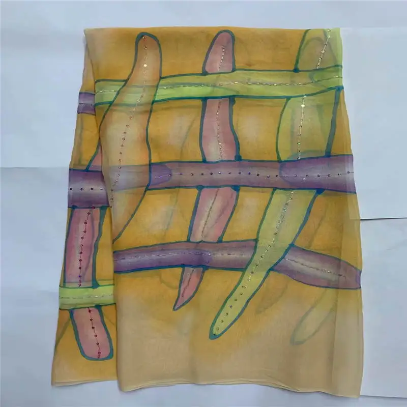 

2020 Высококачественная африканская Мягкая Шелковая Ткань 5 ярдов для одежды аккуратная вышивка для женского платья шелковая ткань! LXF77312