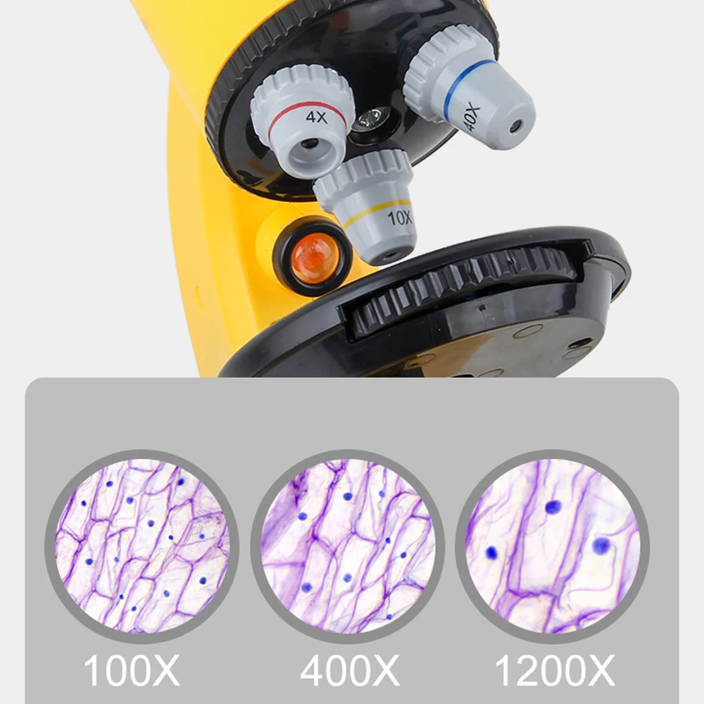 NO.XD168-002 100x/400x/1200x LED Изысканный научных Инструменты Набор игрушек для детей