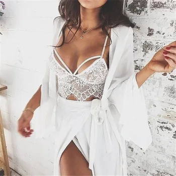Sexy lingerie Novelty Special Use Exotic Apparel sexy underwear Exotic Tanks lace deep V sexy costumes nightgown sleepwear hot 6