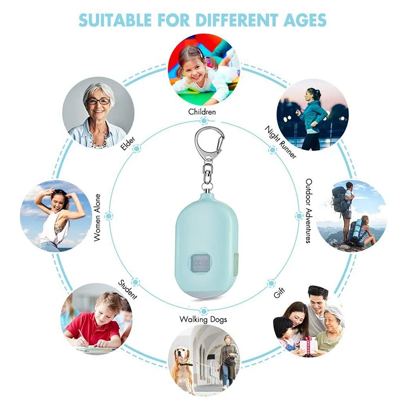 

3 Pcs Safe Sound Personal Alarm,130DB Alarm Keychain,LED Flashlight,USB Rechargeable Security Siren,for Women,Kids,Etc