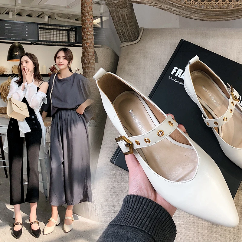 INS/популярные женские туфли-лодочки туфли Mary Jane из натуральной воловьей кожи 22-24 5