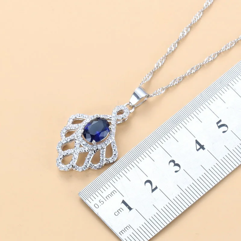 11 цветов серебряный цвет натуральный синий циркон свадебные Большие Ювелирные