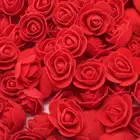 Миниатюрные разноцветные Искусственные цветы из пенополистирола, пенополистирола, головка розы, 50 шт.