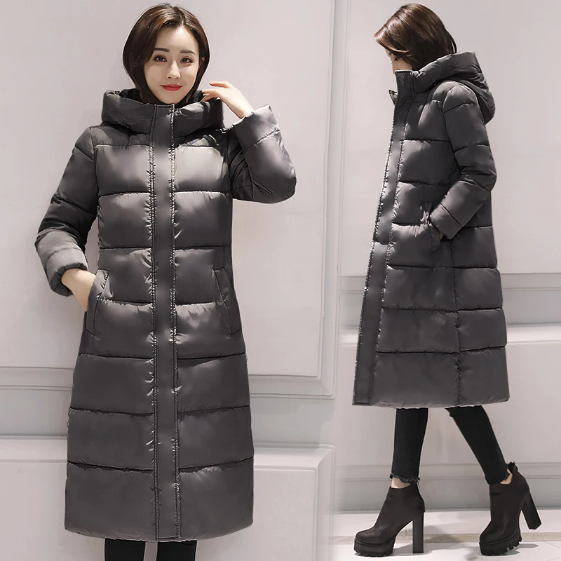 

Down Winter Jacket Parka Cotton Padded Long Coat Women Warm Korean Womens Coats Abrigos Mujer Invierno 2020 KJ774