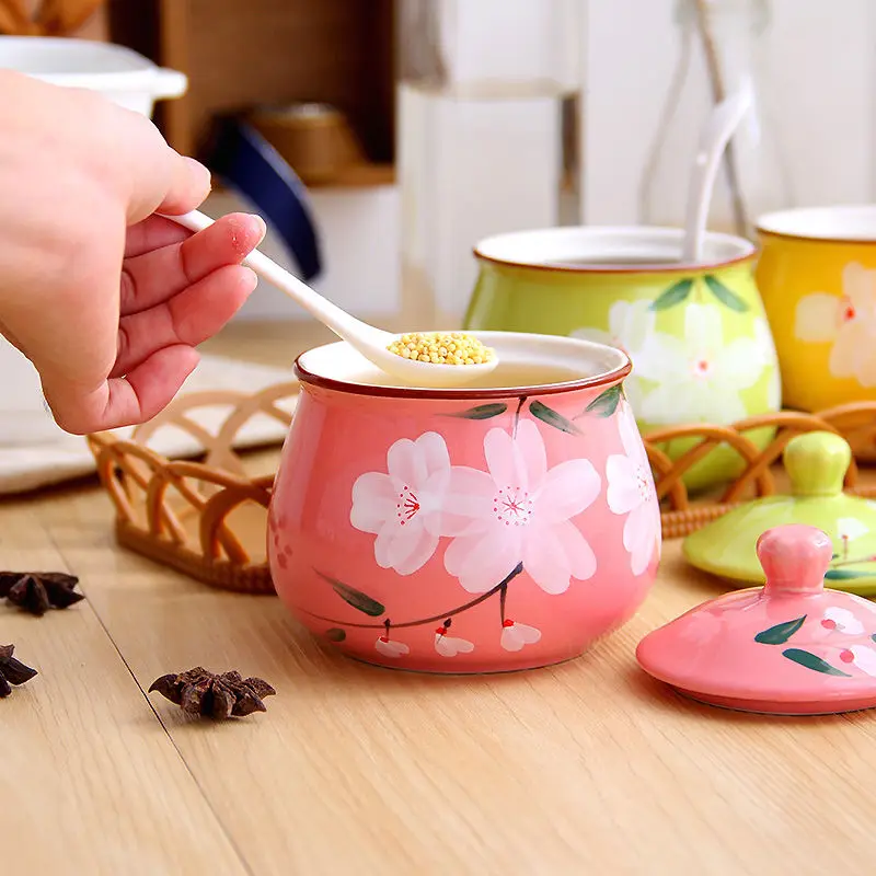 

Spice Box Set Household Combination Salt Shaker Seasoning Box Kitchen Supplies Condiment Jar Ceramic Seasoning Jar Seasoning Jar