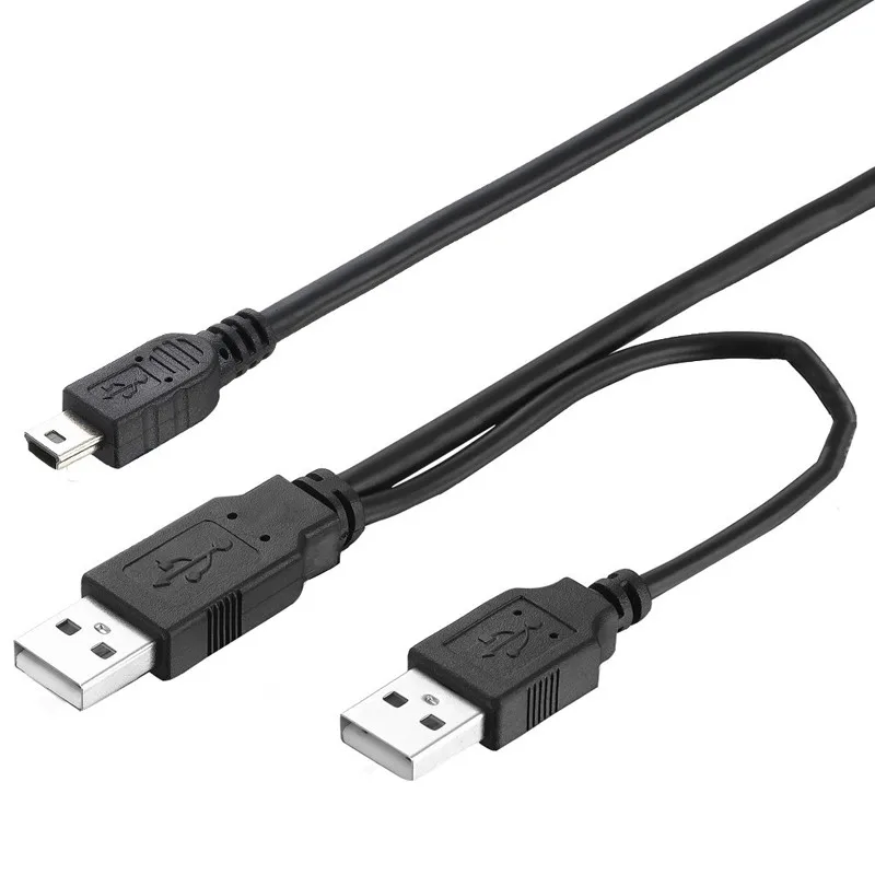 2 in 1 USB2.0 Type A Male to Mini 5P Cable+USB Power Cable Y Splitter For HDD MP3 MP4 Camera | Компьютеры и офис