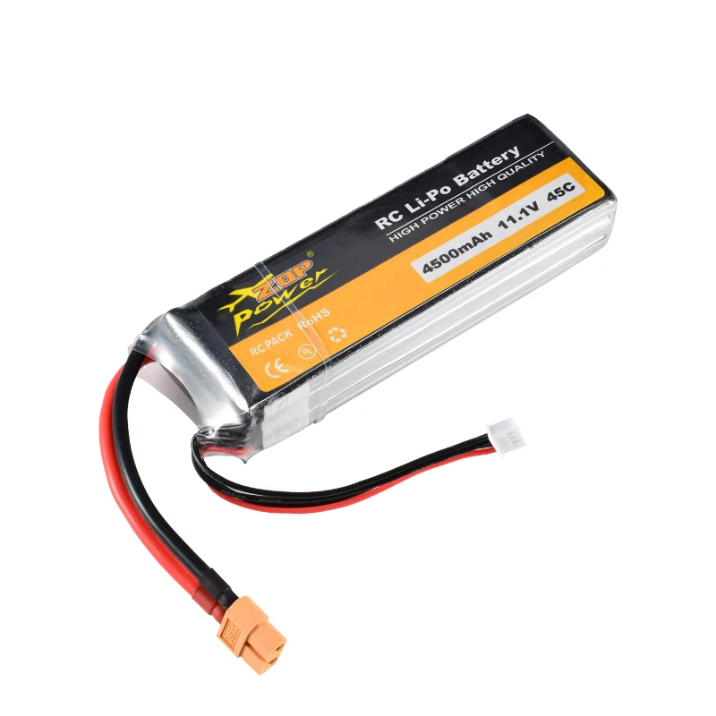 

ZOP Power 11,1 V 45C 4500mAh 3S Lipo Battery XT60 Plug для радиоуправляемого гоночного дрона