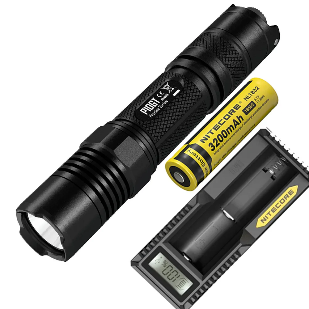 P10GT NL1832 UM10 NITECORE P10GT тактический фонарь XM-L2 T6 Светодиодный max 900 люмен луч расстоянии 286 метров уличный фонарик ручной фонарь - Испускаемый цвет: P10GT NL1832 UM10