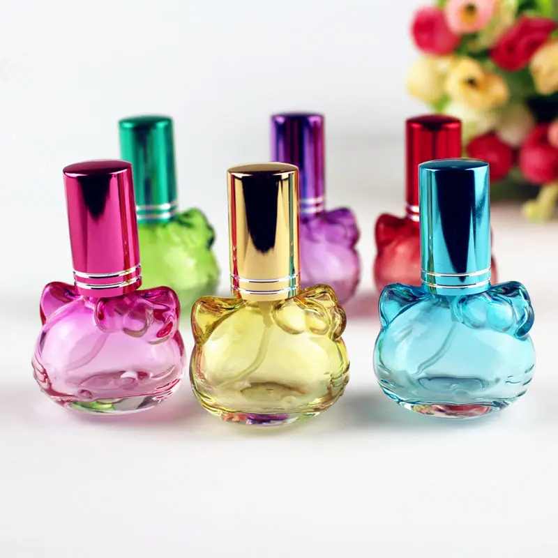 

10PCS 10ml Colorful Glass Perfume Bottles Spray Refillable Atomizer Scent Bottles Packaging Bottle 5colors