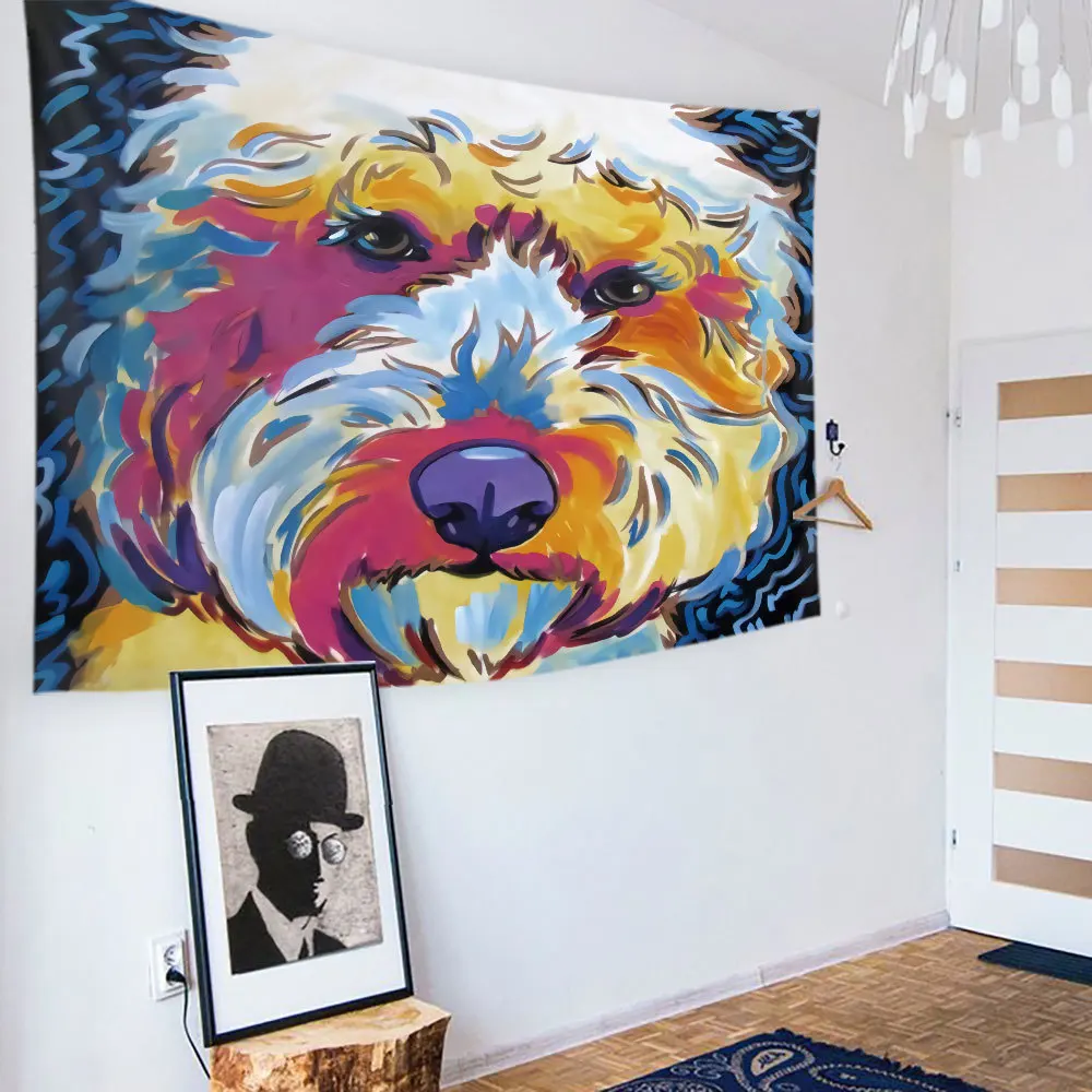 Богемный настенный гобелен с рисунком кактуса таро Луной мандала тканевый