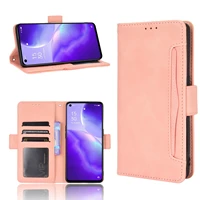 for oppo reno5 5g flip type phone case find x3 lite p folding leather multi card slot full cover wallet type cover
