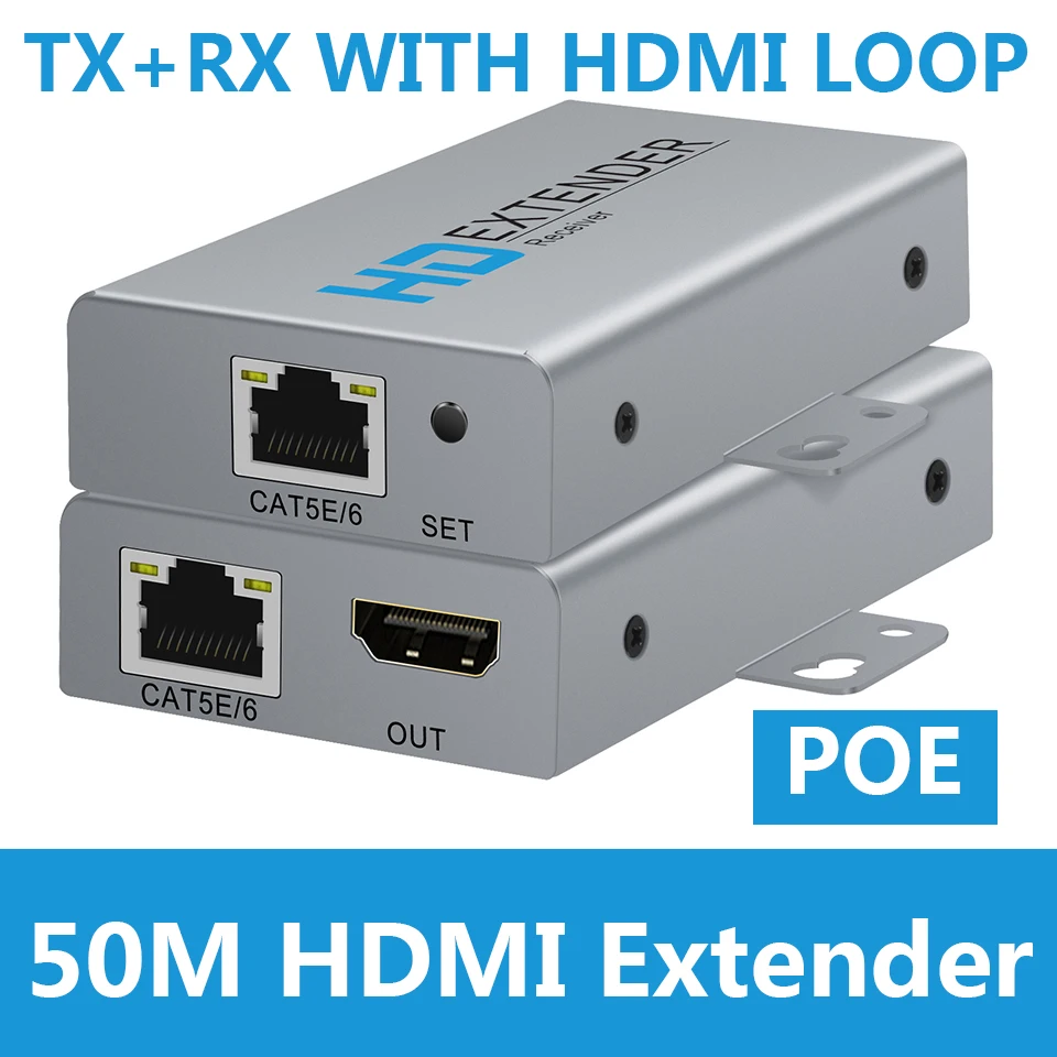 100 м футов/50 футов USB квм HDMI удлинитель CAT5E Cat6 Ethernet-кабель передатчик приемник