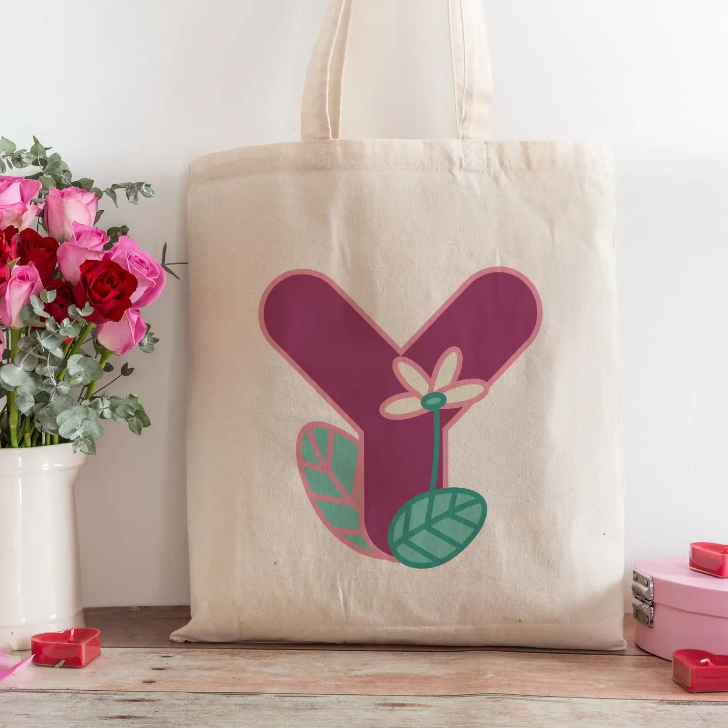 

Y Letter Design Shopping Beach Tote Bag