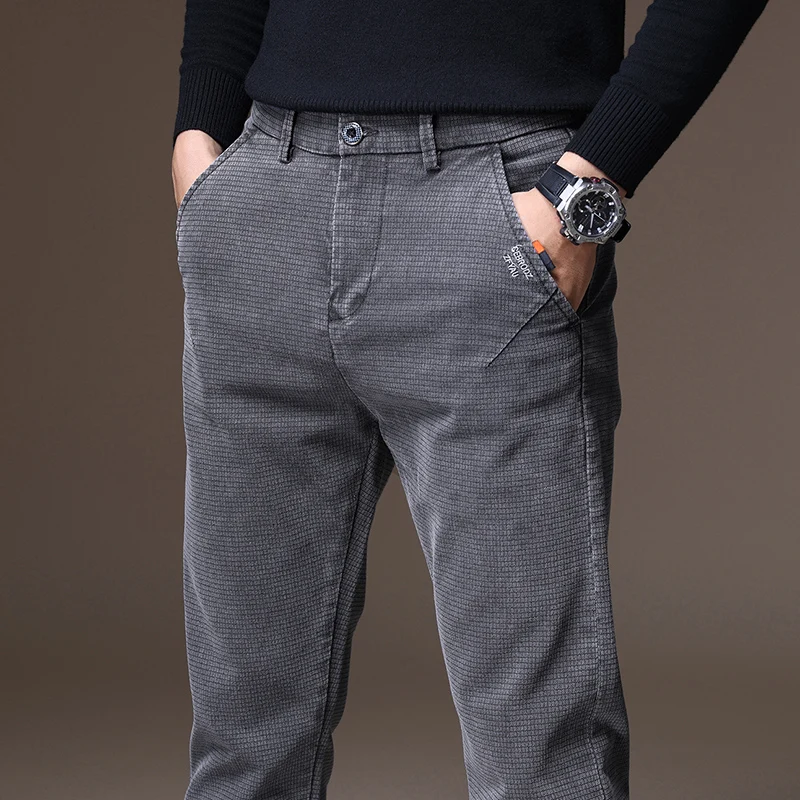 

Black Gray Jeans Men Elastic Slim Pants Trousers Cotton Soft Denim Jean Man Fashion 2021 for Office Home Street Casual