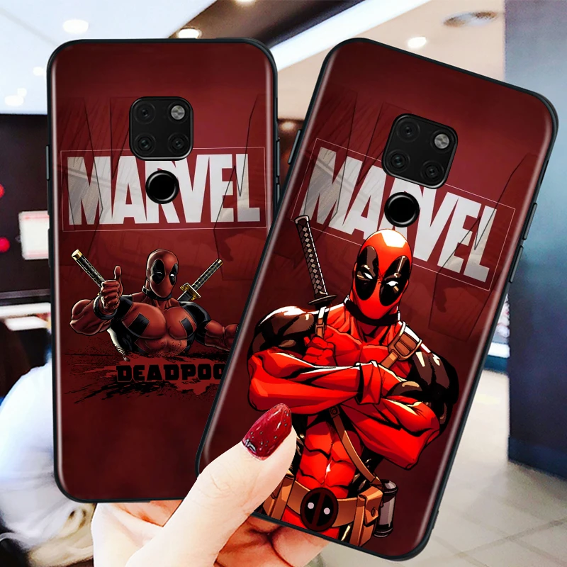 

MARVEL-Deadpool for huawei Mate 10 20 30 40 Lite Pro X Lite RS Plus TPU Black Phone Case