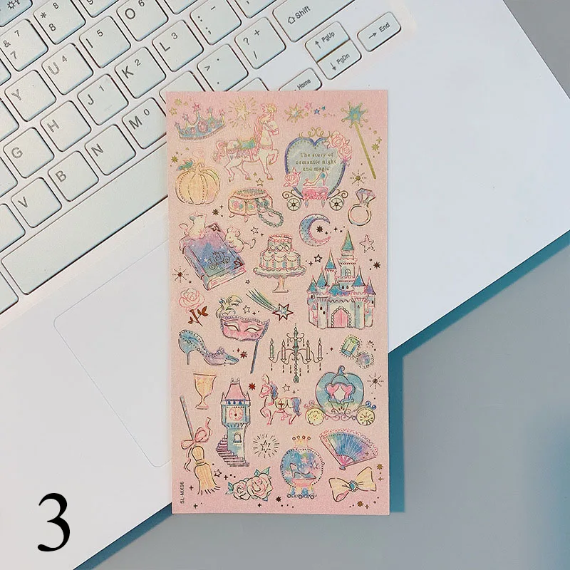 3 1 шт. милые наклейки с бронзированием Kawaii животные канцелярские наклейки Bullet Journal наклейки для Diy декоративные принадлежности для скрапбукинга - Цвет: 3