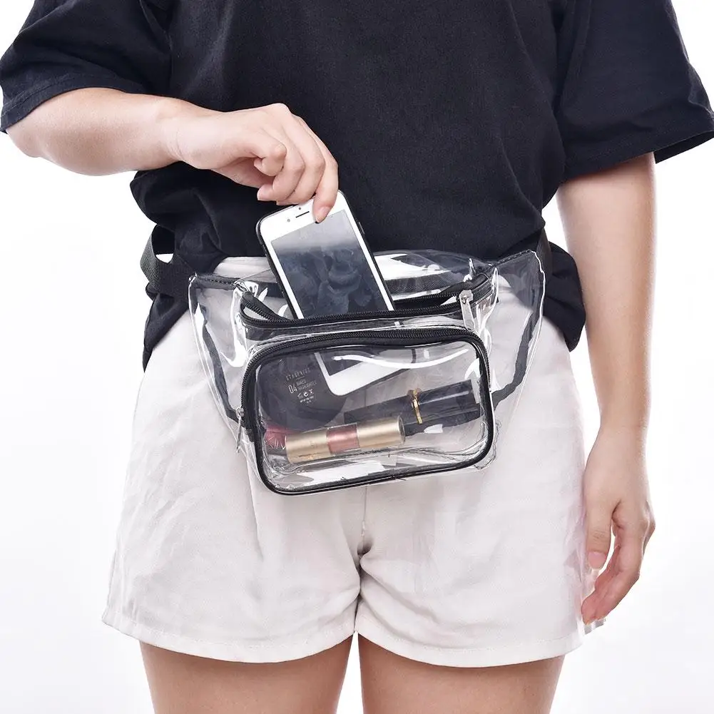 Прозрачная поясная сумка кошелек карманы ПВХ прозрачные водонепроницаемые