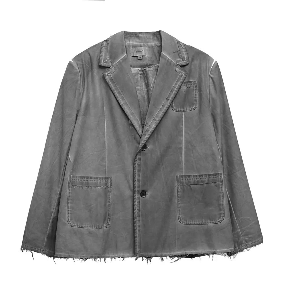 

Jacket Men Spring Autumn Hip Hop Street Casual Suit Jacket Men Fashion Long Sleeve Single Breasted Outerwear Coats Cardigan Tops