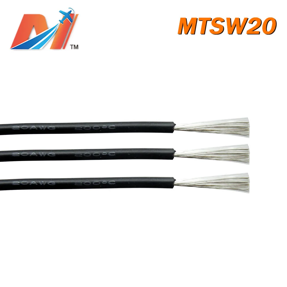 Maytech распродажа (1 метр) Мощный силиконовый провод AWG20 черного цвета|Силовая