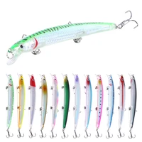 minnow lures fishing tackle weight 135mm15 5gwobblers trolling bait for perch fish sinking hard mino baits isca artificial lures