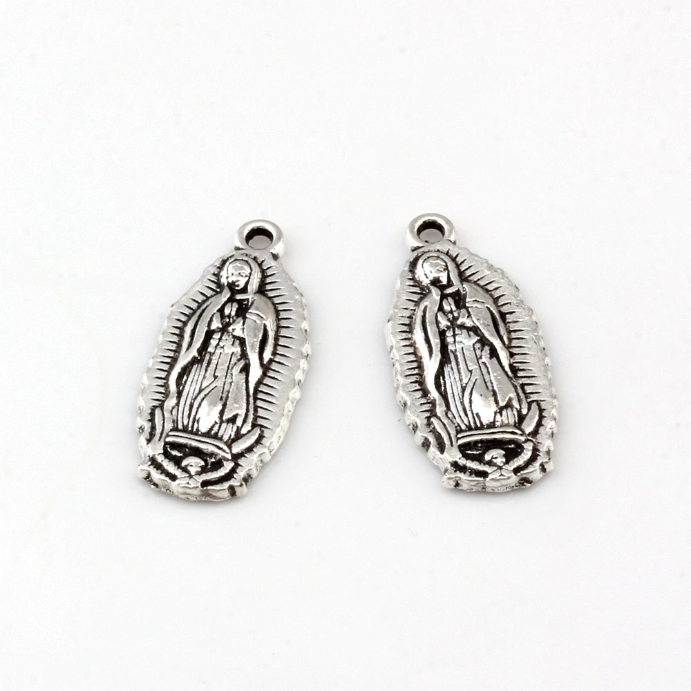 

20Pcs /Lots Virgin Mary Charm Pendants For Jewelry Making, Earrings, Necklace And Bracelet 12.5x28.2mm