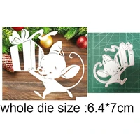 metal cutting dies cut die mold christmas mouse gift box decoration scrapbook paper craft knife mould blade punch stencils dies