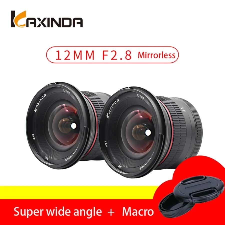 Ручной объектив Kaxinda 12 мм f/2 8 для беззеркальной камеры Canon Sony Fuji M4/3|Объективы