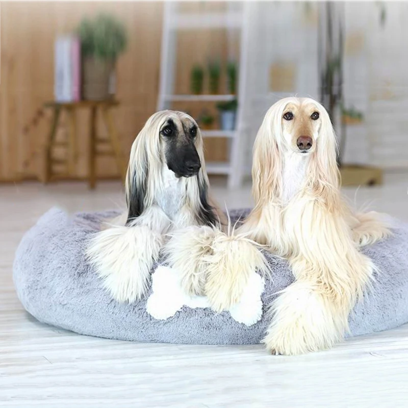 

Autumn And Winter Pet Donut Dog Bed Soft Comfortable Dogs Mats Breathable Removable And Washable Kennel Deep Sleep Pets Supplies