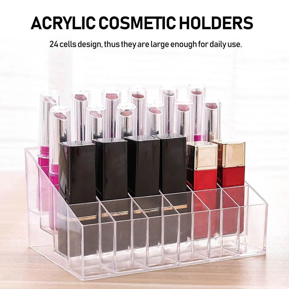 

2 Pcs Creative 24-grid Storage Cases Exquisite Storage Boxes (Transparent)