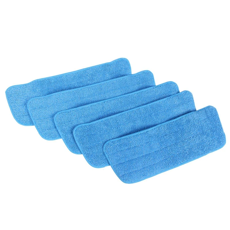 Almohadillas de fibra de repuesto para fregonas h&uacute;medas/secas, paquete de 2 unidades con 5 cabezales de repuesto para mopa de microfibra-3