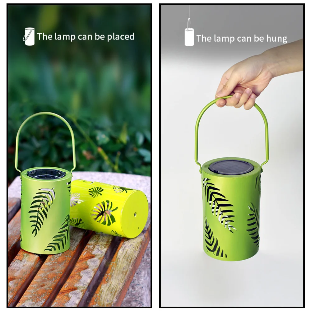 

1pc Decorative Hanging Light Hollow Hanging Solar Light Iron Art Solar Lantern