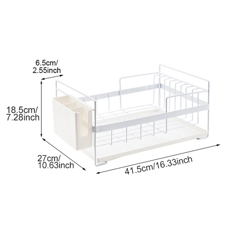 

Modern Housewife Bowl Rack Rag Drain Rack Double Kitchen Tableware Storage Box To Dry Dish Rack Plate Rack