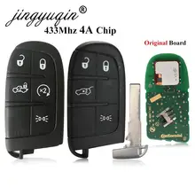 jingyuqin Smart Remote Key Fob 433MHz 4A Chip 4/5 Button for Fiat 500 500L 500X 2016+ SIP22 Blade Original KeylessGo Fob Control