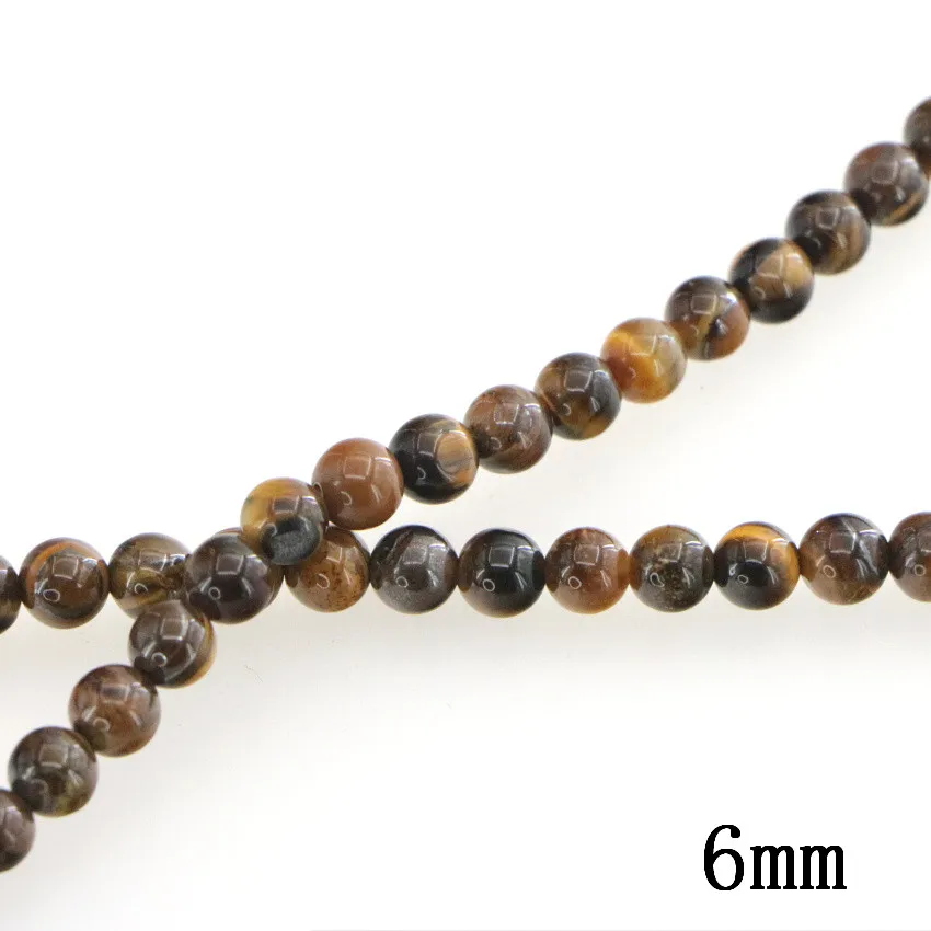 New 4-14mm Natural Tiger Eyes Stones Round Loose Beads DIY Accessories Women Girl Gift Jewelry Making Wholesale Price 15inch | Украшения и