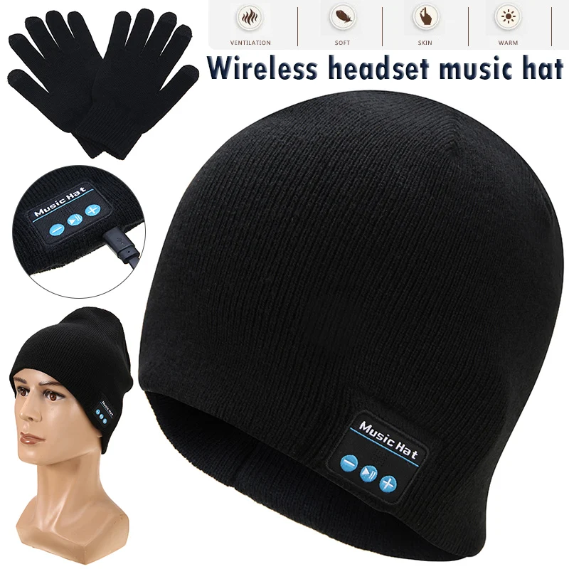 

1pc Sport Wireless Headphone Earphone Knitted Hat Built-in Microphone Speakers Hand-free Music Knit Cap Fit For All Head Sizes